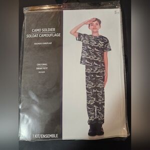 BOYS CAMO SOLDIER 2 PIECE COSTUME: NEW WITH TAGS: SIZE SMALL (4/6)